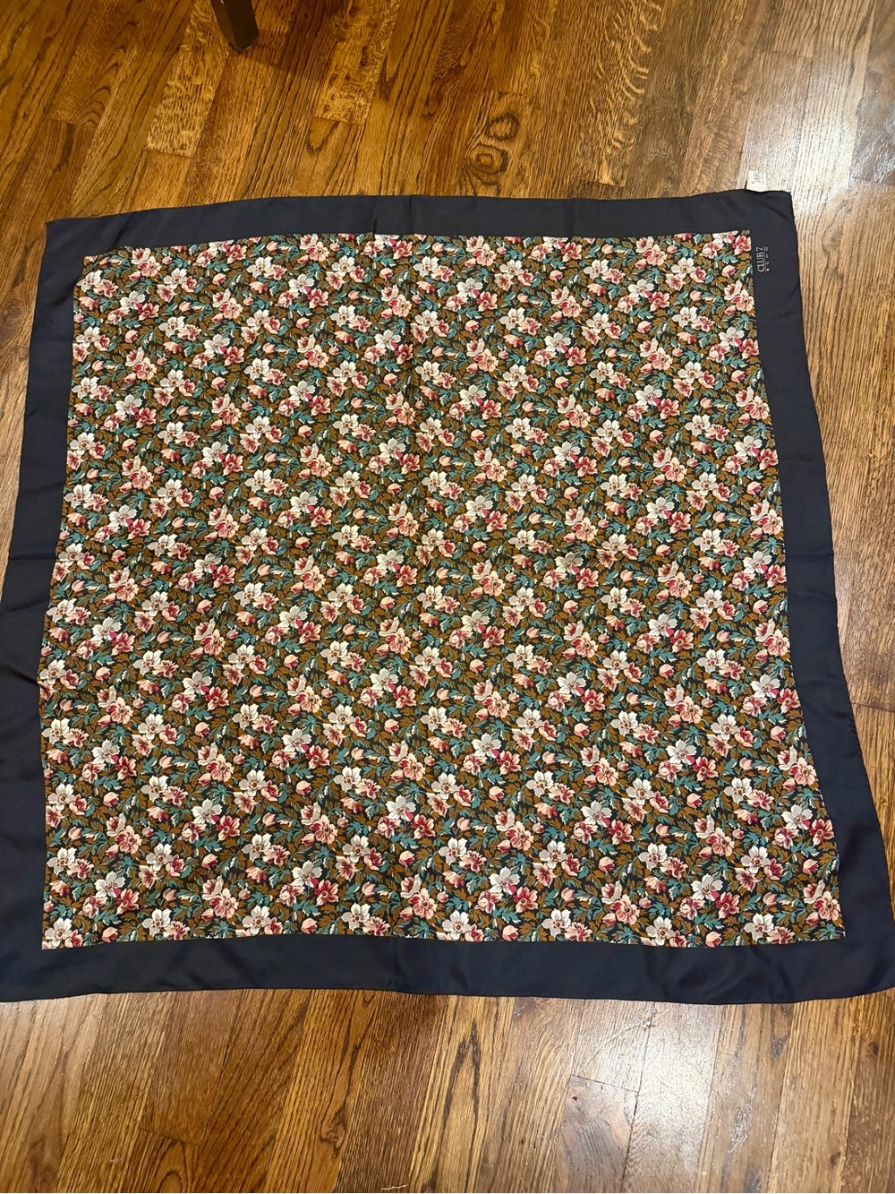 Echo Club 7 Floral Print 100% silk scarf